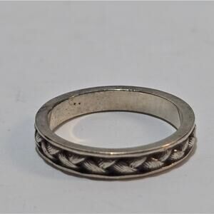 Brighton Braided Silver Plated Ring‎ Size 6